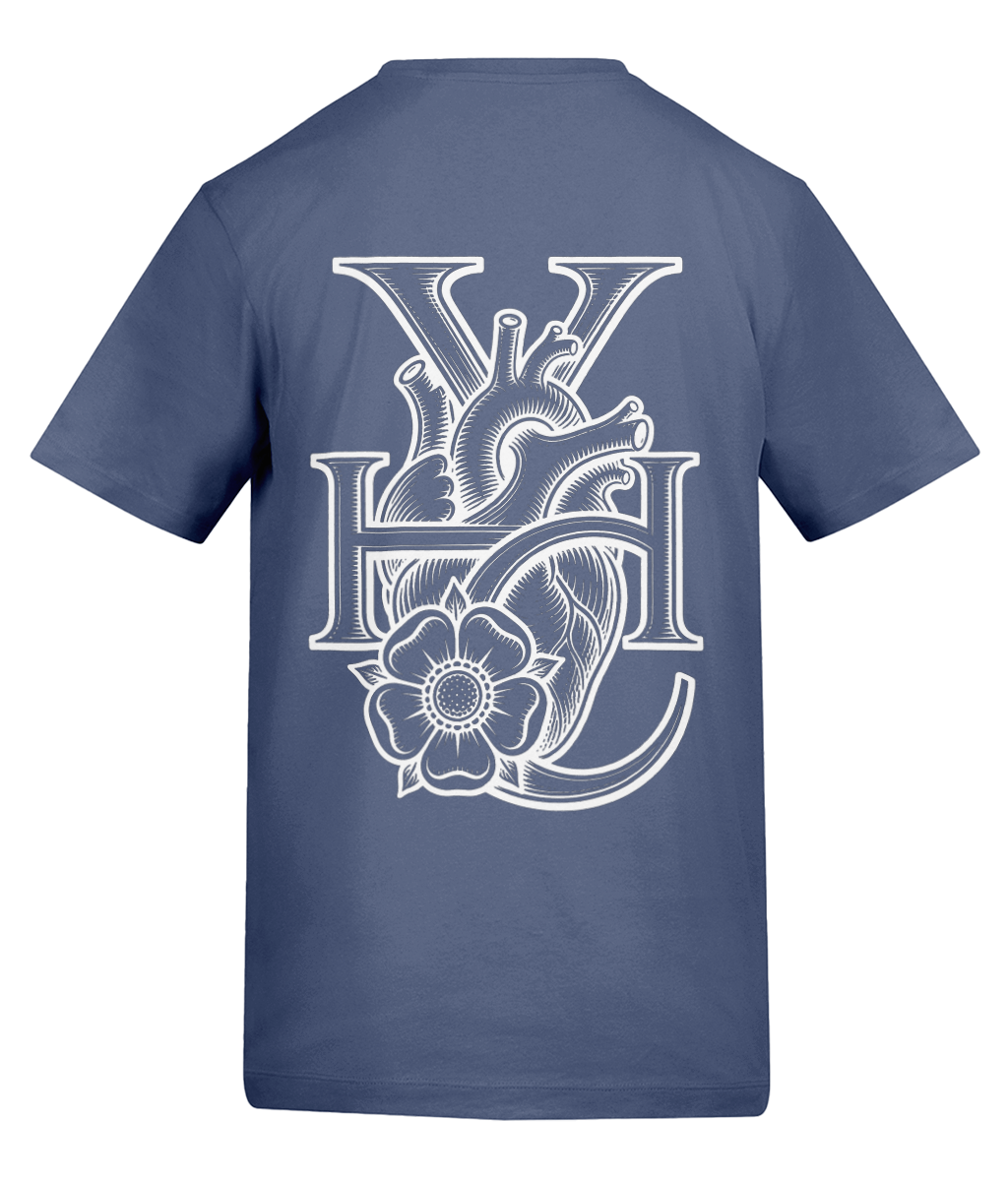 Airforce Blue limited-edition T-shirt showing the back printed design