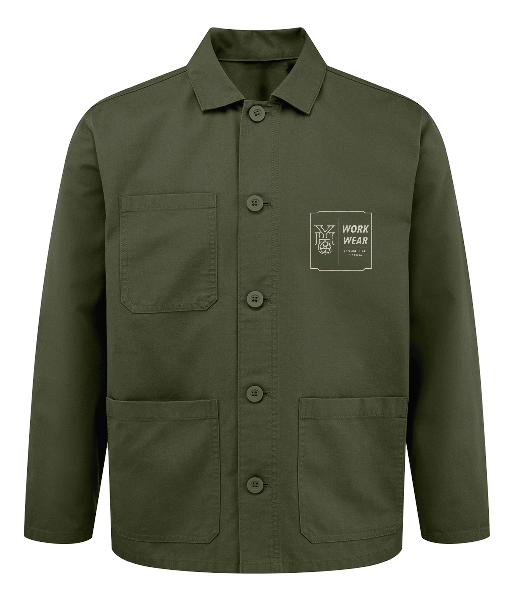 Olive Yorkshire Heart Workwear craftsmen jacket